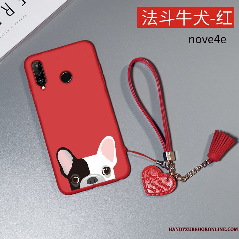 Etui Huawei P30 Lite Tasker Telefonsmuk, Cover Huawei P30 Lite Beskyttelse Nubuck Ny