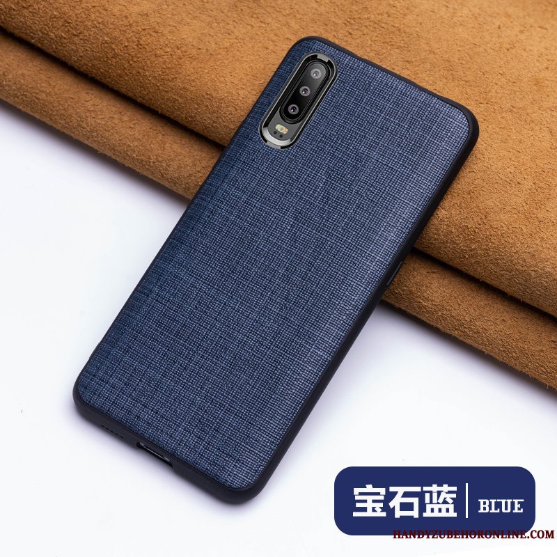 Etui Huawei P30 Læder Af Personlighed High End, Cover Huawei P30 Beskyttelse Sort Anti-fald