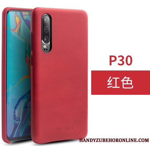 Etui Huawei P30 Læder Bagdæksel Sort, Cover Huawei P30 Beskyttelse Business Simple