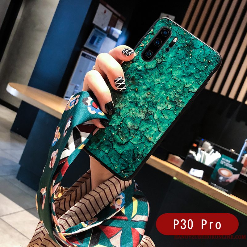 Etui Huawei P30 Pro Beskyttelse Mønster Lilla, Cover Huawei P30 Pro Blød Europa Silke