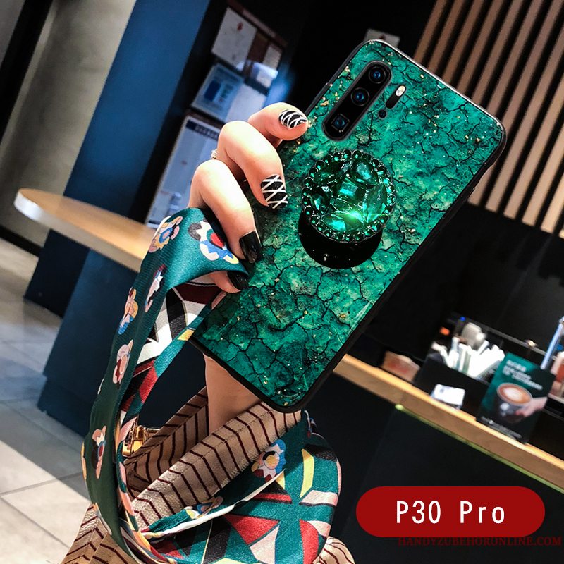 Etui Huawei P30 Pro Beskyttelse Mønster Lilla, Cover Huawei P30 Pro Blød Europa Silke