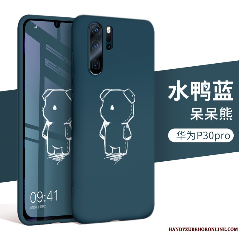 Etui Huawei P30 Pro Beskyttelse Sort Trendy, Cover Huawei P30 Pro Silikone Anti-fald Telefon