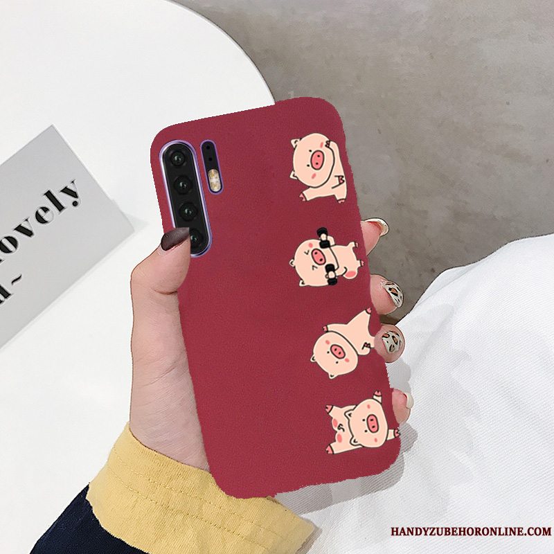 Etui Huawei P30 Pro Cartoon Trendy Rød, Cover Huawei P30 Pro Silikone Smuk Telefon