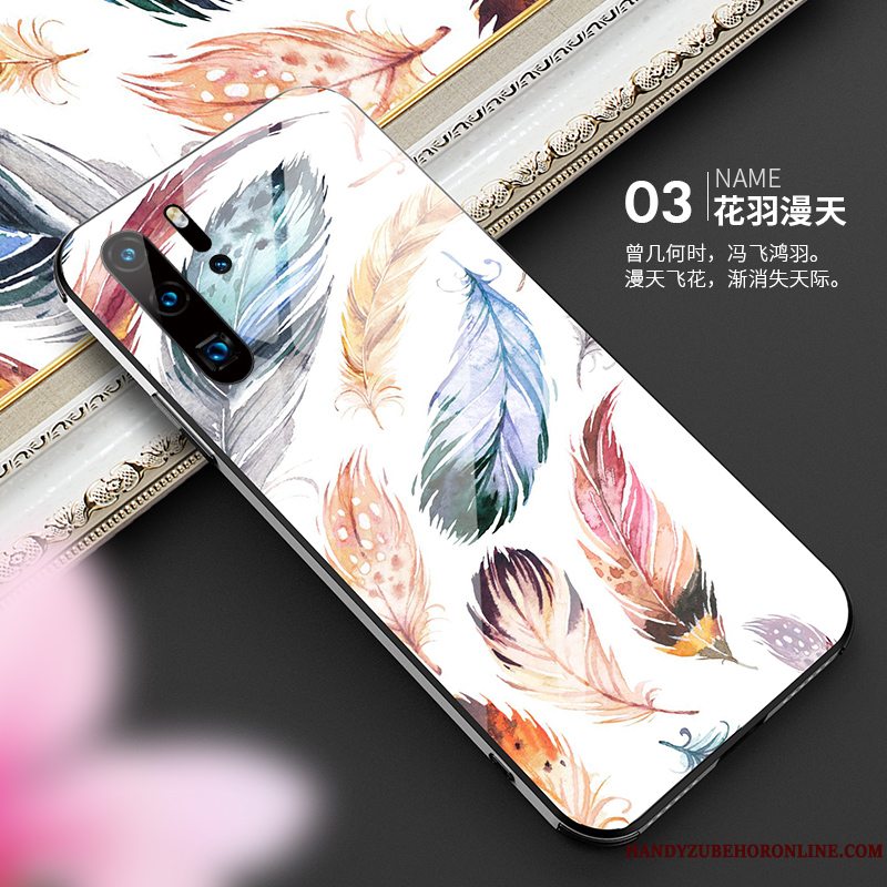 Etui Huawei P30 Pro Kreativ Glas Hængende Ornamenter, Cover Huawei P30 Pro Tasker Oliemaleri Net Red