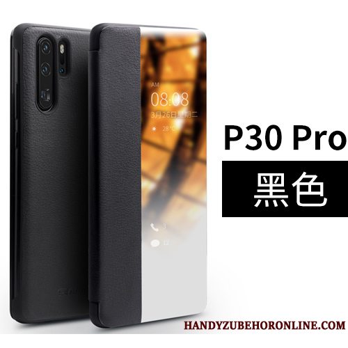 Etui Huawei P30 Pro Læder Cow Tynd, Cover Huawei P30 Pro Folio Telefonåbn Vindue