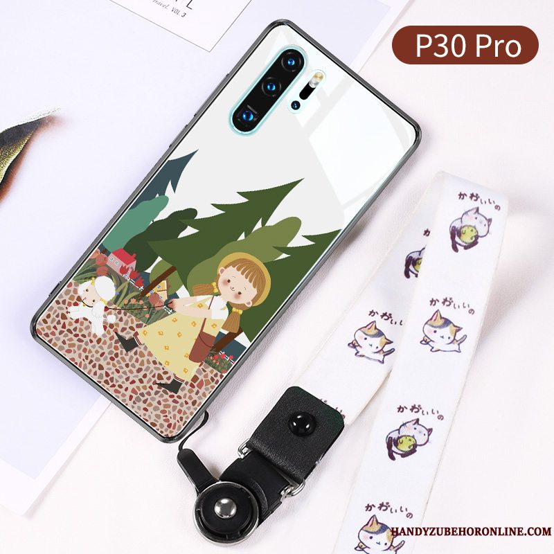 Etui Huawei P30 Pro Silikone Grøn Telefon, Cover Huawei P30 Pro Beskyttelse Smuk Net Red