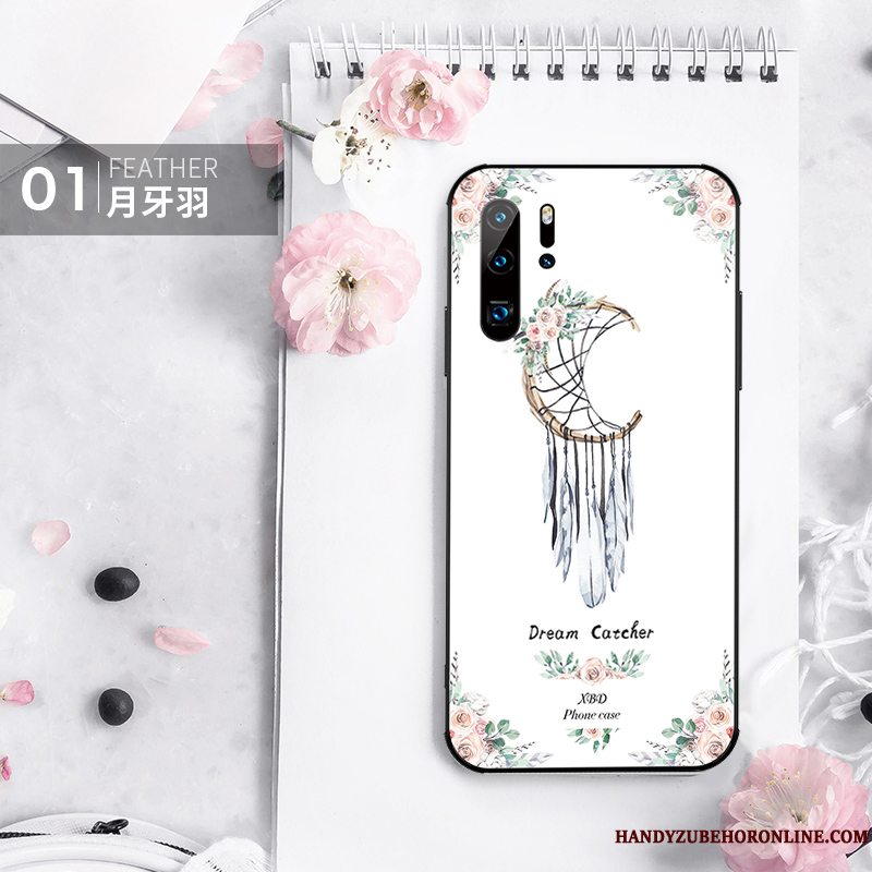 Etui Huawei P30 Pro Silikone Hvid Anti-fald, Cover Huawei P30 Pro Tasker Trendy Let Tynd