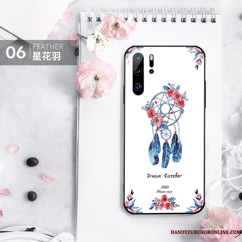 Etui Huawei P30 Pro Silikone Hvid Anti-fald, Cover Huawei P30 Pro Tasker Trendy Let Tynd