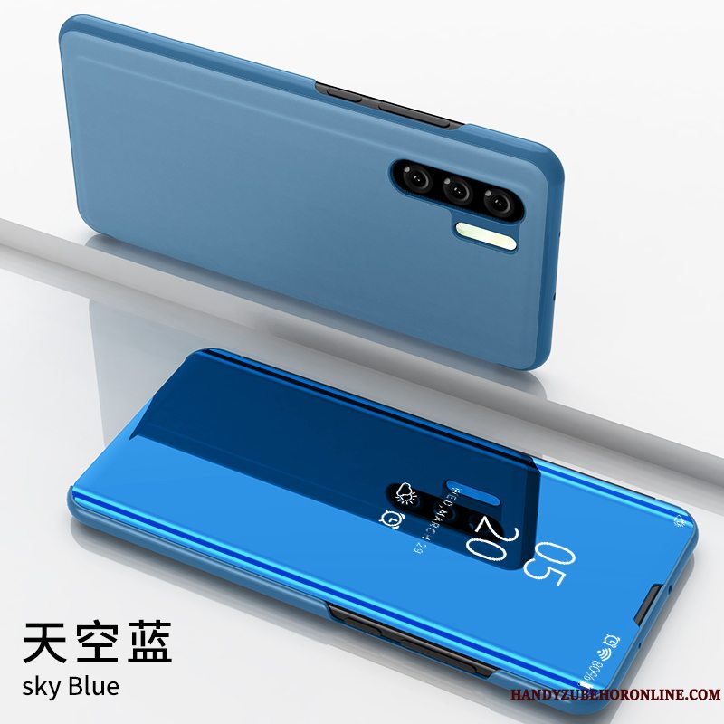 Etui Huawei P30 Pro Support Spejl Anti-fald, Cover Huawei P30 Pro Folio Belægning Hård