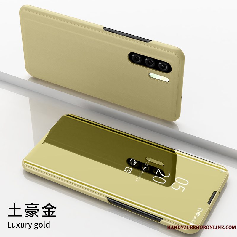 Etui Huawei P30 Pro Support Spejl Anti-fald, Cover Huawei P30 Pro Folio Belægning Hård