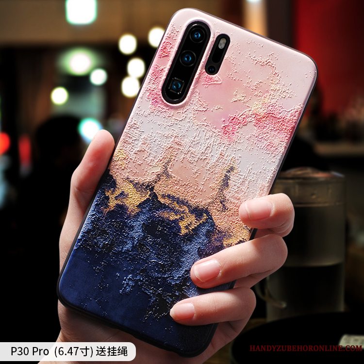 Etui Huawei P30 Pro Tasker Af Personlighed Trendy, Cover Huawei P30 Pro Kreativ Tynd Anti-fald