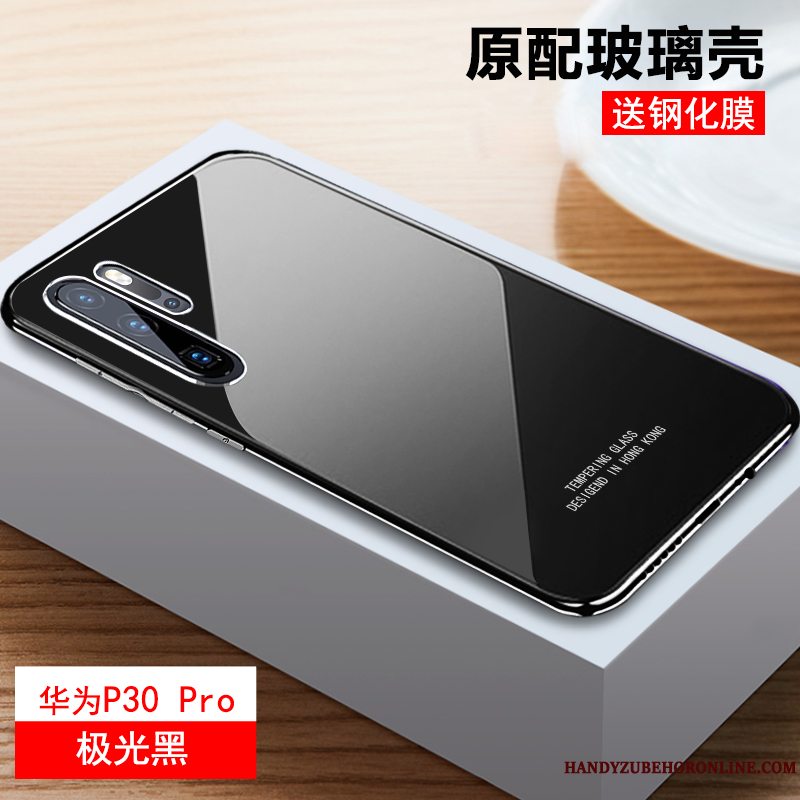 Etui Huawei P30 Pro Tasker Glas Telefon, Cover Huawei P30 Pro Beskyttelse Af Personlighed Trend