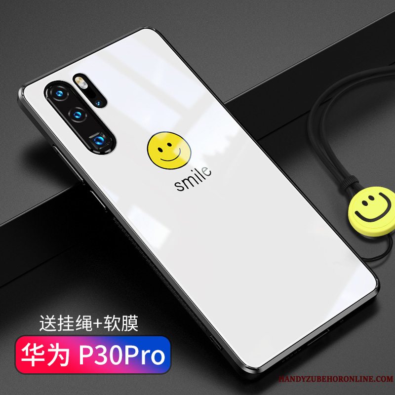 Etui Huawei P30 Pro Tasker Simple Smiley, Cover Huawei P30 Pro Kreativ Net Red Telefon