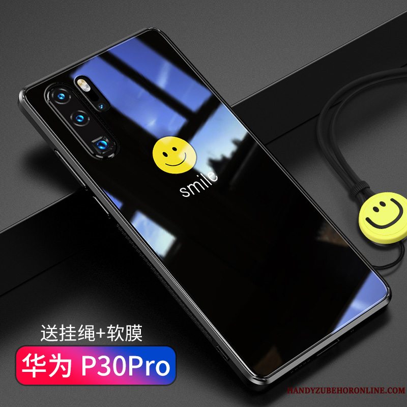 Etui Huawei P30 Pro Tasker Simple Smiley, Cover Huawei P30 Pro Kreativ Net Red Telefon