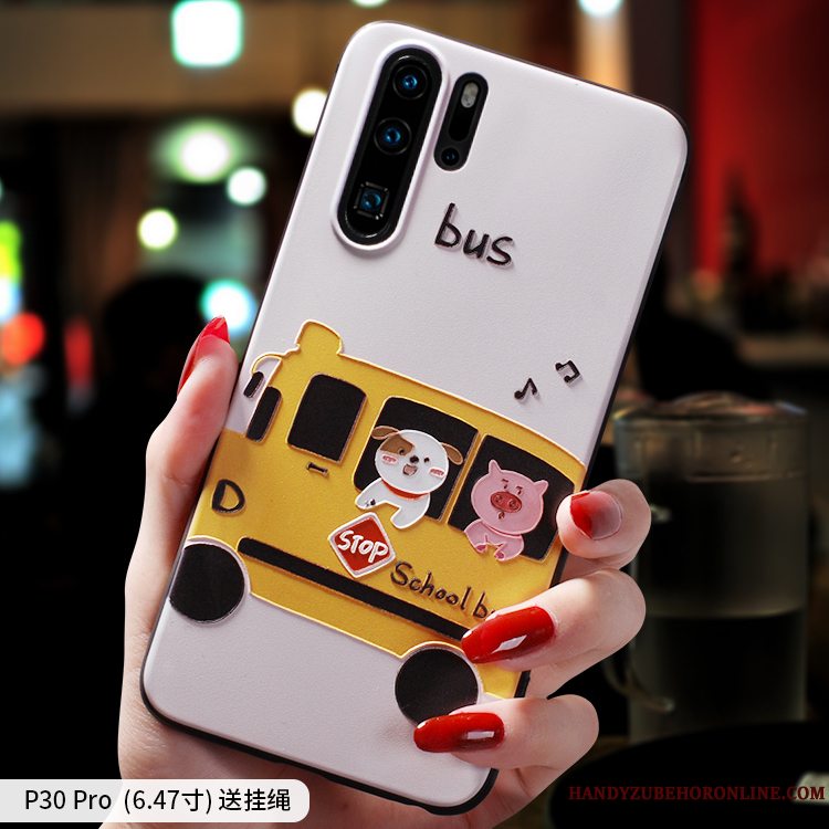 Etui Huawei P30 Pro Tasker Tynd Anti-fald, Cover Huawei P30 Pro Silikone Nubuck Telefon