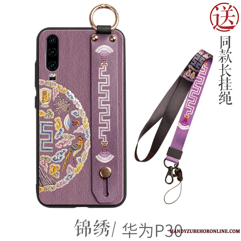 Etui Huawei P30 Silikone Anti-fald Grøn, Cover Huawei P30 Tasker Telefonny