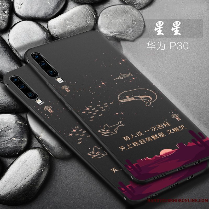 Etui Huawei P30 Silikone Anti-fald Lille Sektion, Cover Huawei P30 Kreativ Net Red Telefon