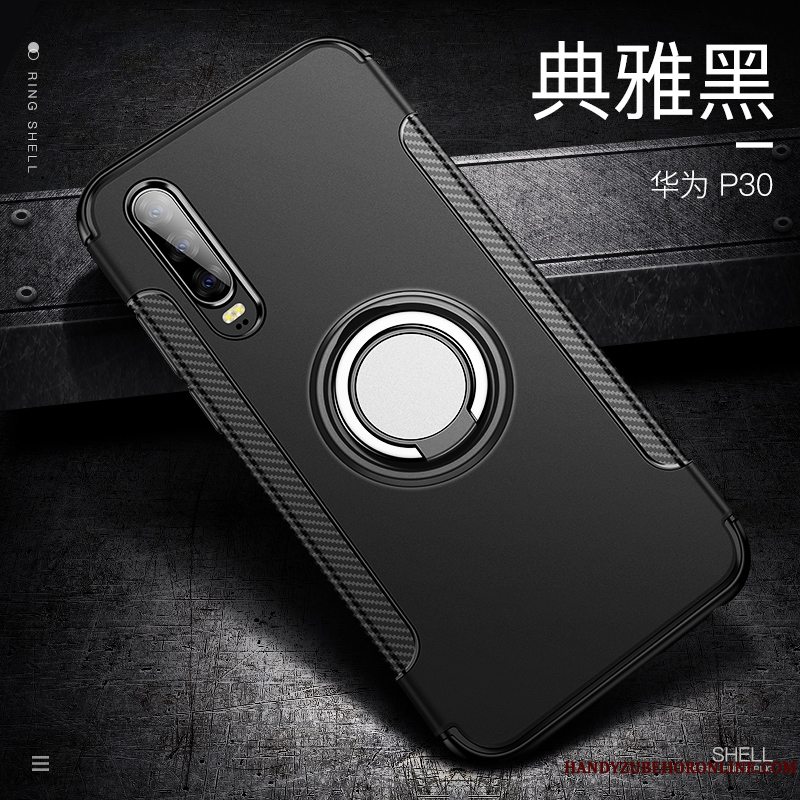 Etui Huawei P30 Silikone Telefonblå, Cover Huawei P30 Support Anti-fald Bil