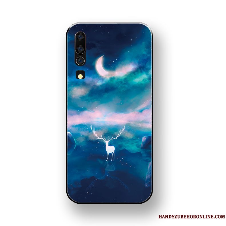 Etui Huawei P30 Silikone Telefonsort, Cover Huawei P30 Tasker