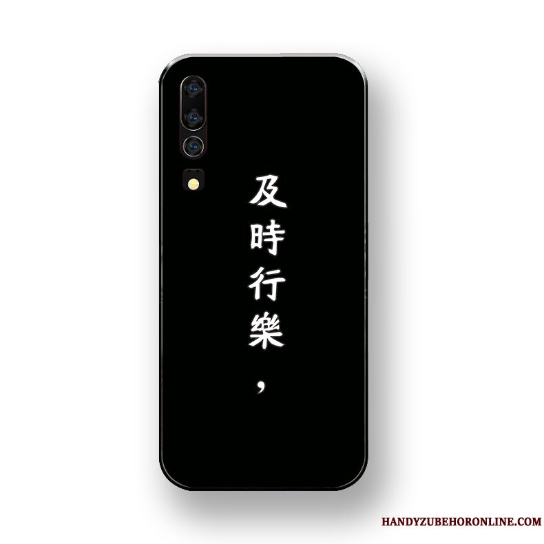 Etui Huawei P30 Silikone Telefonsort, Cover Huawei P30 Tasker