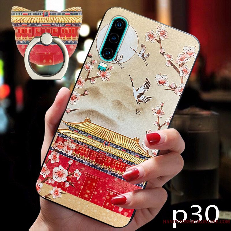 Etui Huawei P30 Silikone Trendy Af Personlighed, Cover Huawei P30 Kreativ Ny Vind