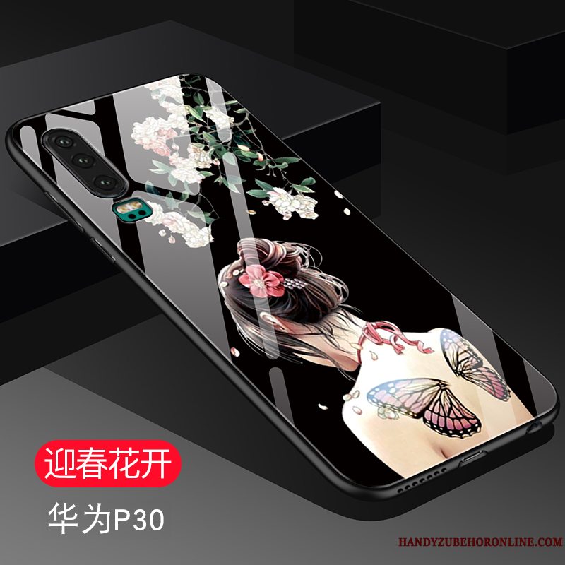 Etui Huawei P30 Tasker Blå Elskeren, Cover Huawei P30 Kreativ High End Trend
