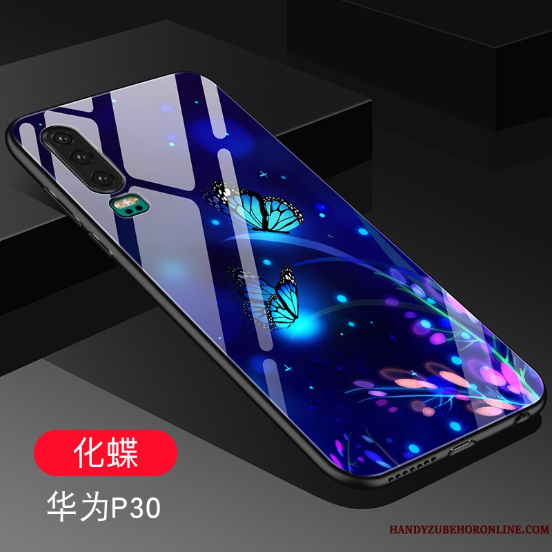 Etui Huawei P30 Tasker Blå Elskeren, Cover Huawei P30 Kreativ High End Trend