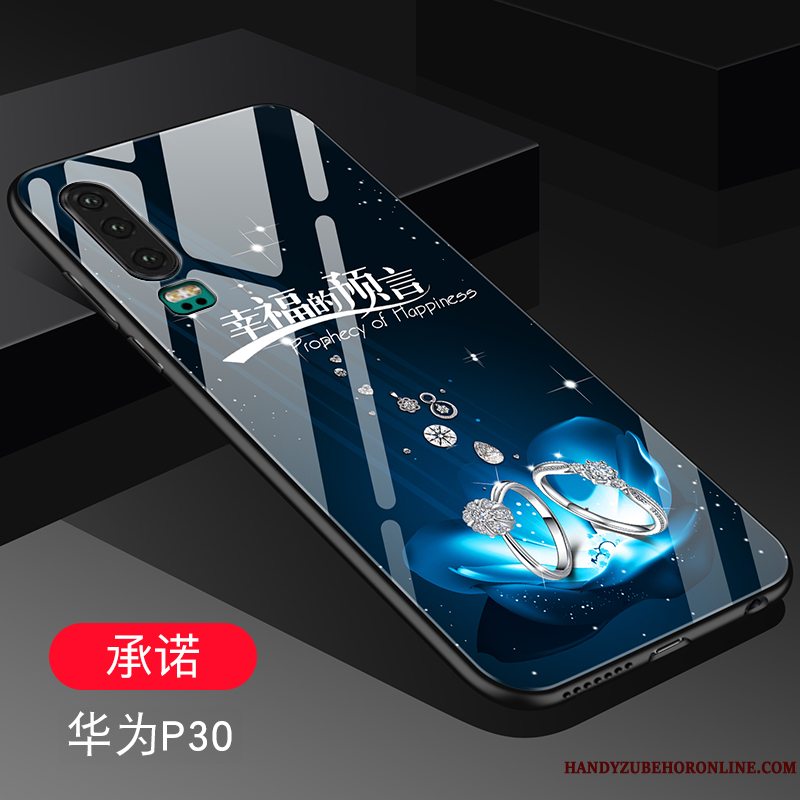 Etui Huawei P30 Tasker Blå Elskeren, Cover Huawei P30 Kreativ High End Trend