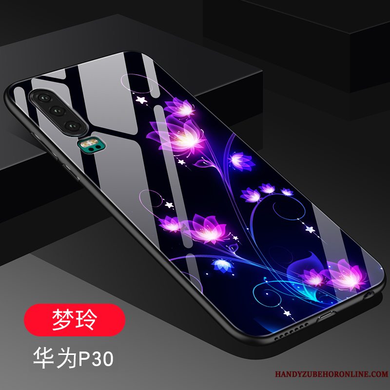 Etui Huawei P30 Tasker Blå Elskeren, Cover Huawei P30 Kreativ High End Trend