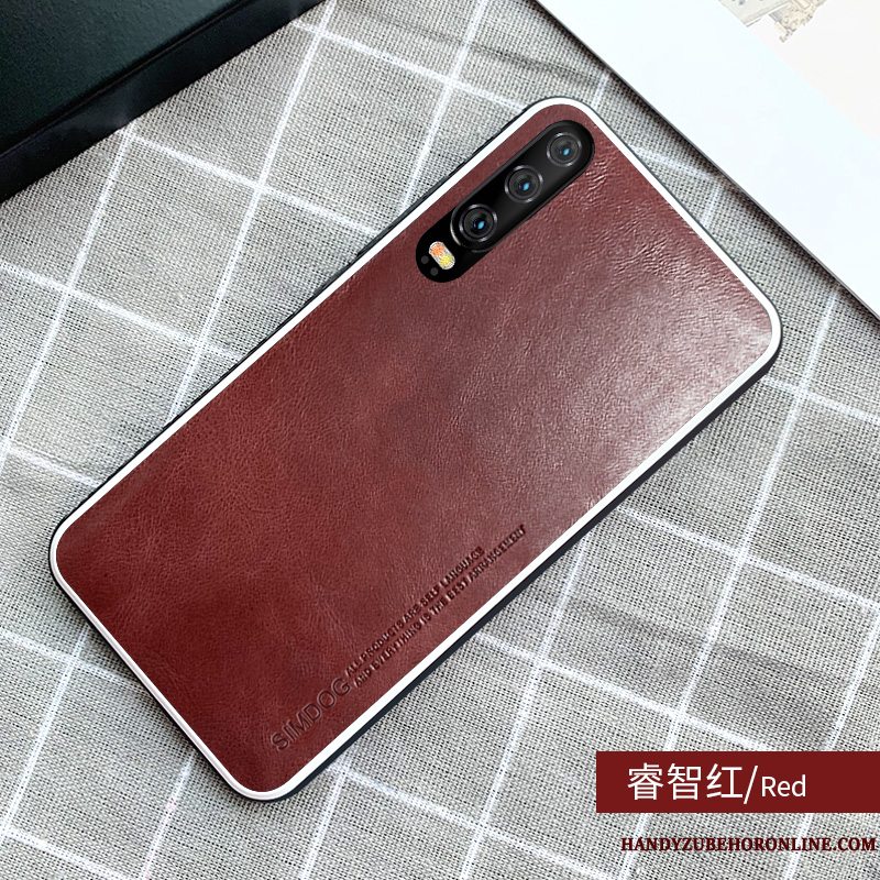 Etui Huawei P30 Tasker Telefontynd, Cover Huawei P30 Beskyttelse Net Red Simple