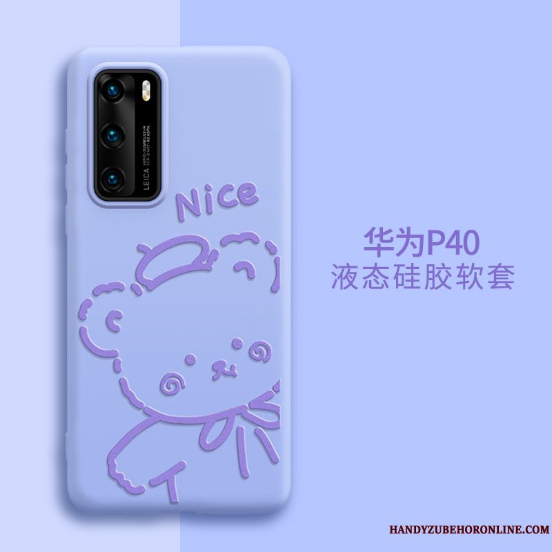 Etui Huawei P40 Beskyttelse Af Personlighed Linje, Cover Huawei P40 Cartoon Telefonlilla