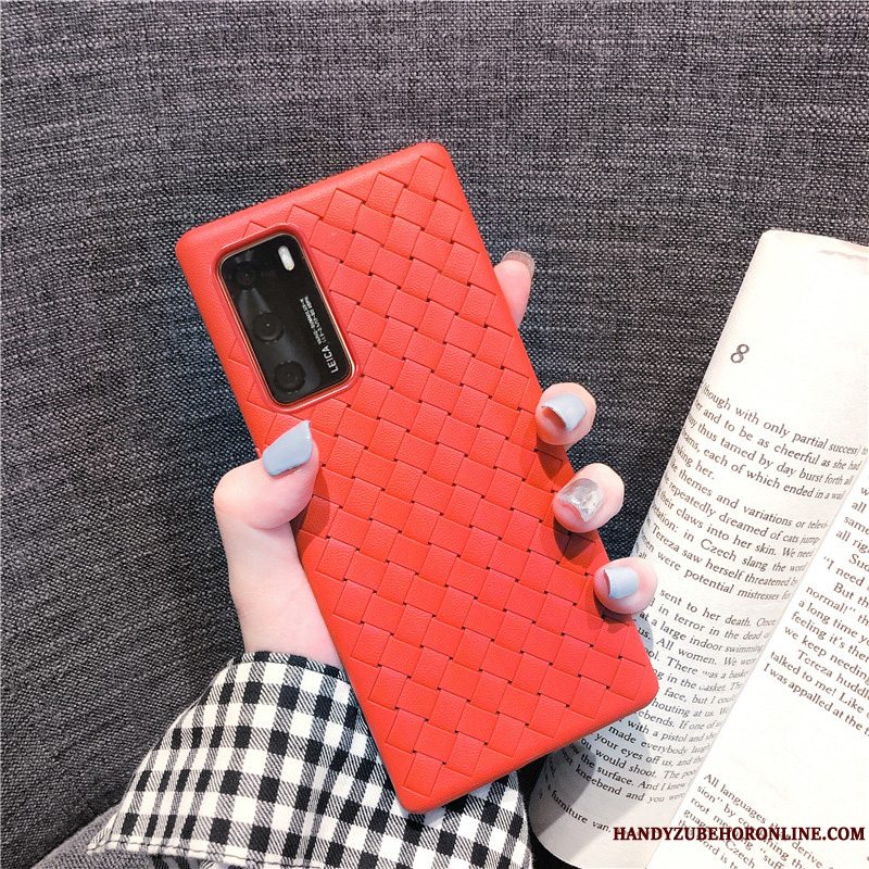 Etui Huawei P40 Beskyttelse Anti-fald High End, Cover Huawei P40 Tasker Åndbar Net Red