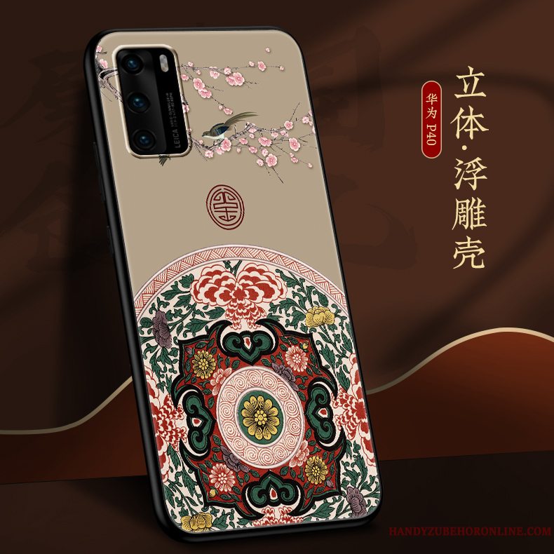 Etui Huawei P40 Kreativ Ny Nubuck, Cover Huawei P40 Blød Kinesisk Stil Af Personlighed