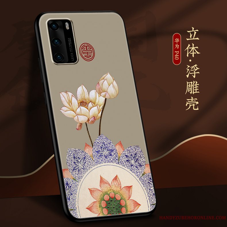 Etui Huawei P40 Kreativ Ny Nubuck, Cover Huawei P40 Blød Kinesisk Stil Af Personlighed