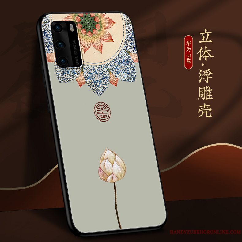 Etui Huawei P40 Kreativ Ny Nubuck, Cover Huawei P40 Blød Kinesisk Stil Af Personlighed