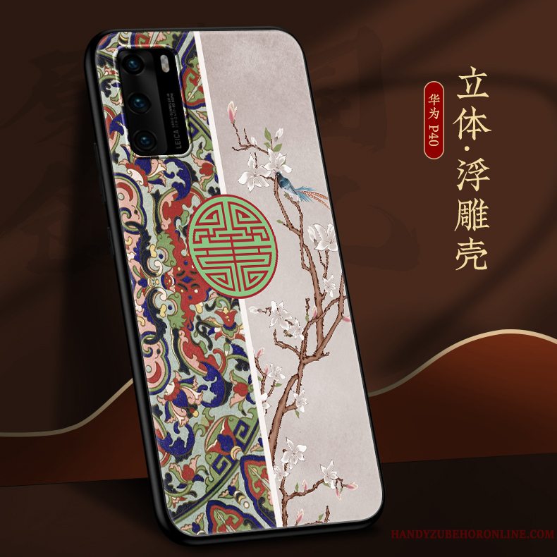 Etui Huawei P40 Kreativ Ny Nubuck, Cover Huawei P40 Blød Kinesisk Stil Af Personlighed