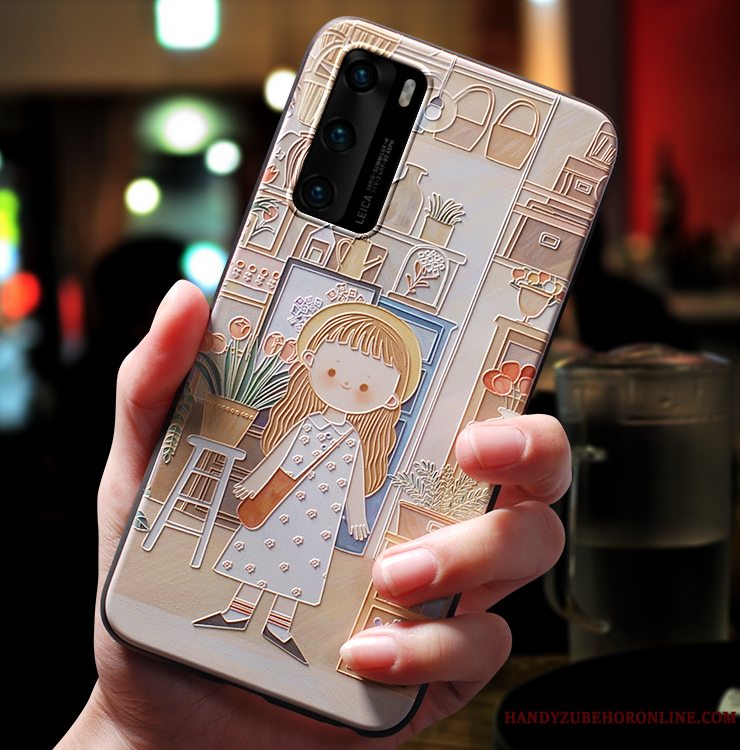 Etui Huawei P40 Kreativ Trendy Smuk, Cover Huawei P40 Silikone Telefonelskeren