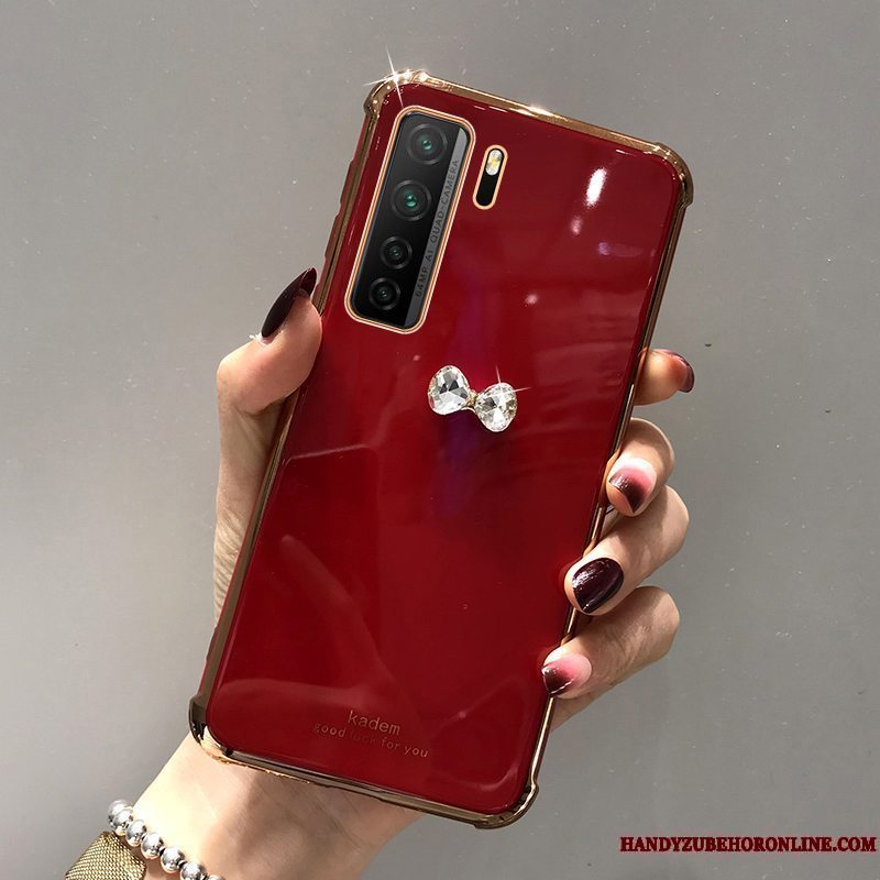 Etui Huawei P40 Lite 5g Blød High End Trendy, Cover Huawei P40 Lite 5g Luksus Telefonnet Red