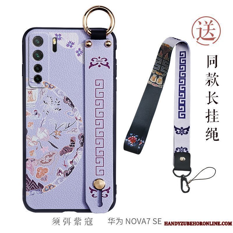 Etui Huawei P40 Lite 5g Silikone Ny Telefon, Cover Huawei P40 Lite 5g Tasker Anti-fald Lilla
