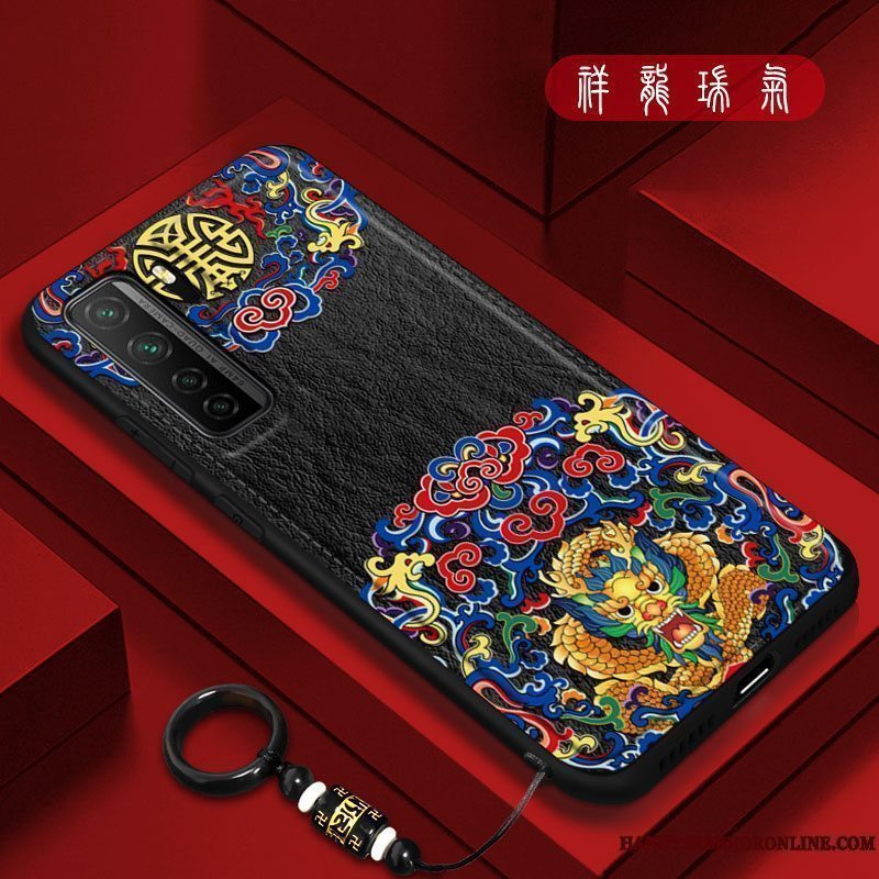 Etui Huawei P40 Lite 5g Tasker Af Personlighed Trend, Cover Huawei P40 Lite 5g Kreativ Kinesisk Stil Hvid