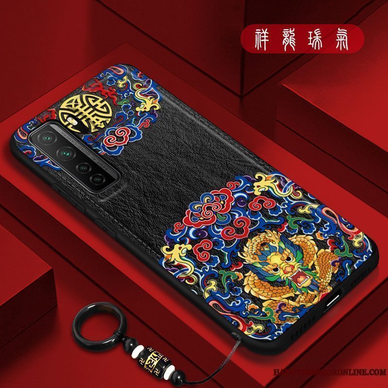 Etui Huawei P40 Lite 5g Tasker Af Personlighed Trend, Cover Huawei P40 Lite 5g Kreativ Kinesisk Stil Hvid