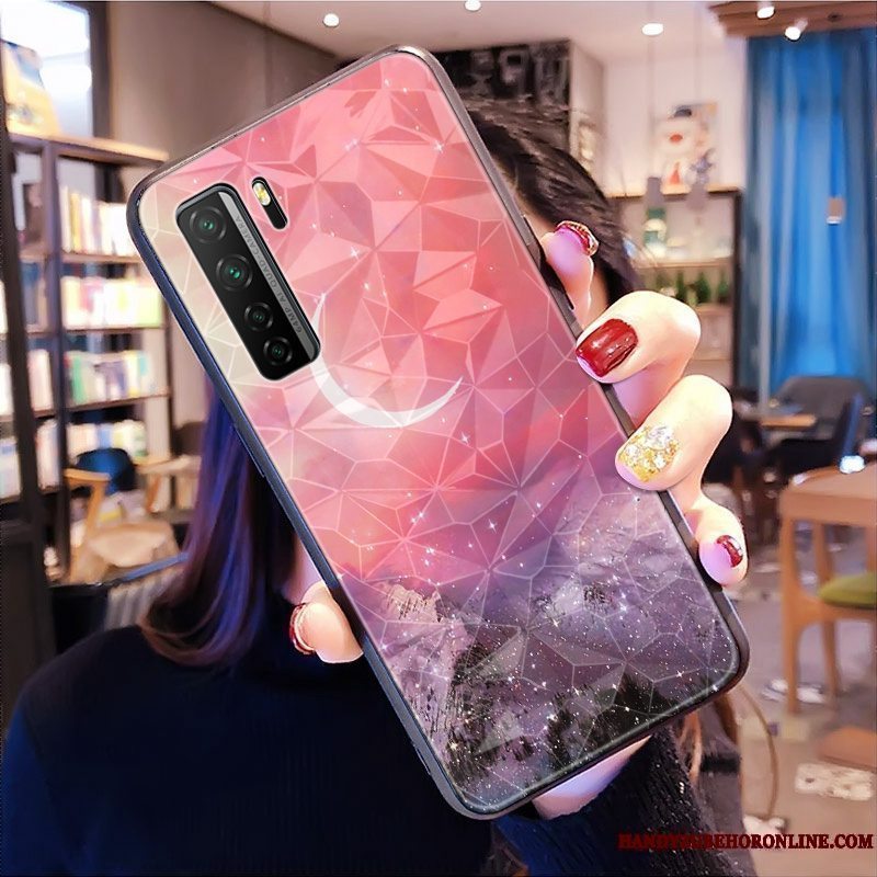 Etui Huawei P40 Lite 5g Tasker Net Red Blå, Cover Huawei P40 Lite 5g Blød Tilpas Mønster