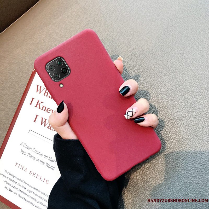 Etui Huawei P40 Lite Beskyttelse Blå Anti-fald, Cover Huawei P40 Lite Silikone Trend Net Red