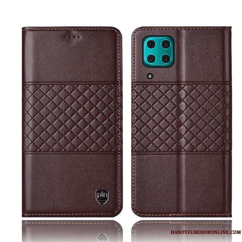 Etui Huawei P40 Lite Beskyttelse Sort Anti-fald, Cover Huawei P40 Lite Læder Telefon