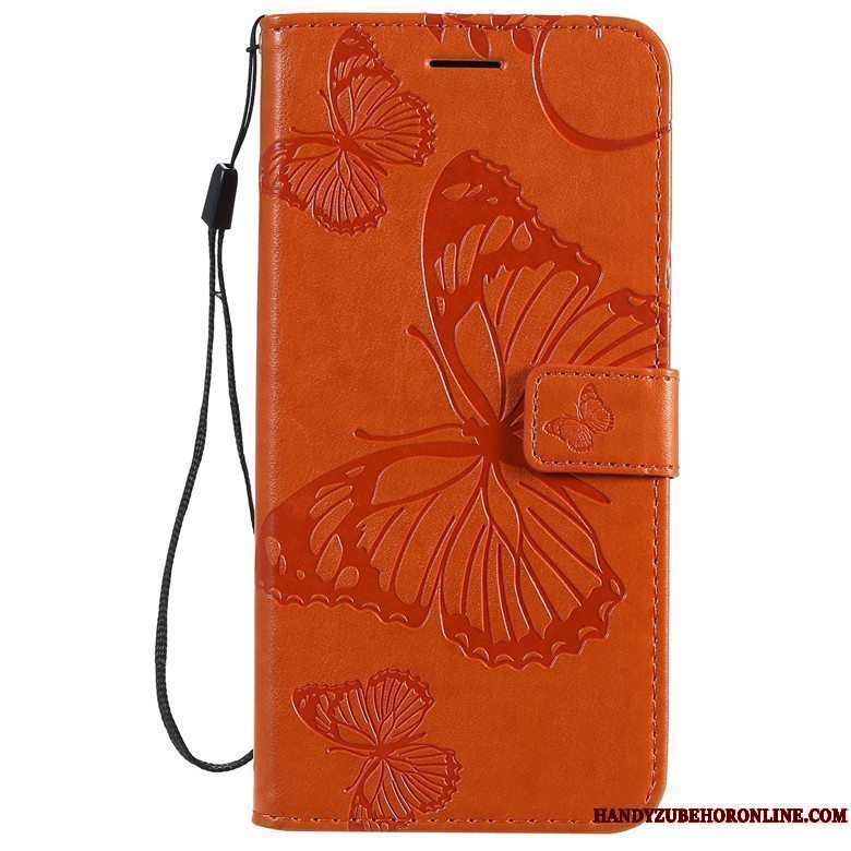 Etui Huawei P40 Lite E Beskyttelse Anti-fald Telefon, Cover Huawei P40 Lite E Folio Sommerfugl Blomster Blå