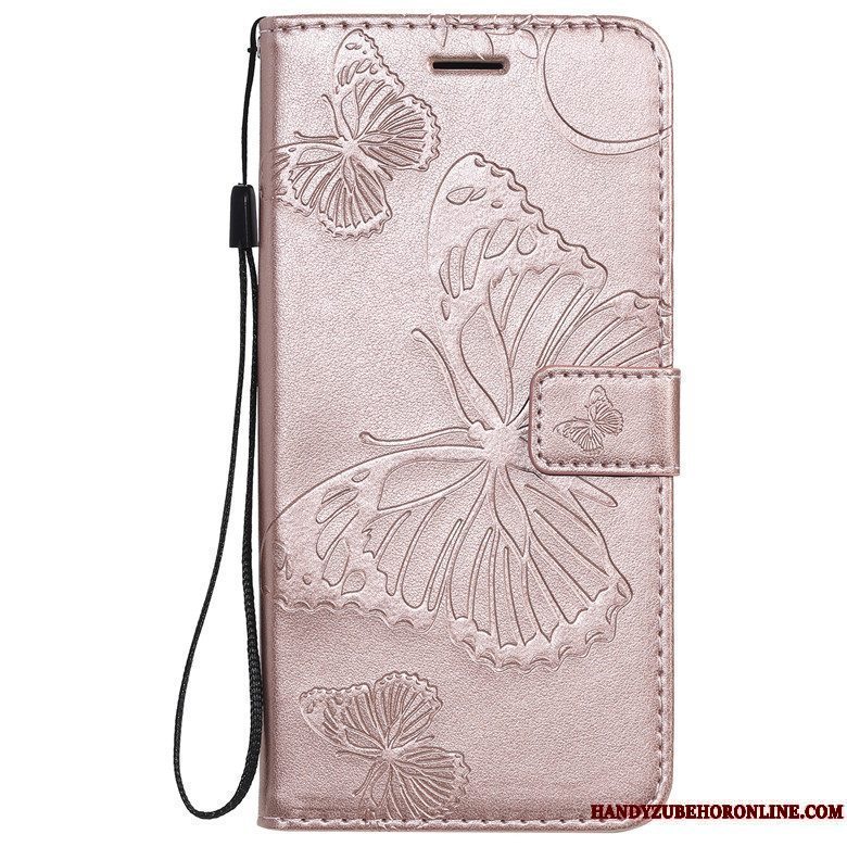 Etui Huawei P40 Lite E Beskyttelse Anti-fald Telefon, Cover Huawei P40 Lite E Folio Sommerfugl Blomster Blå