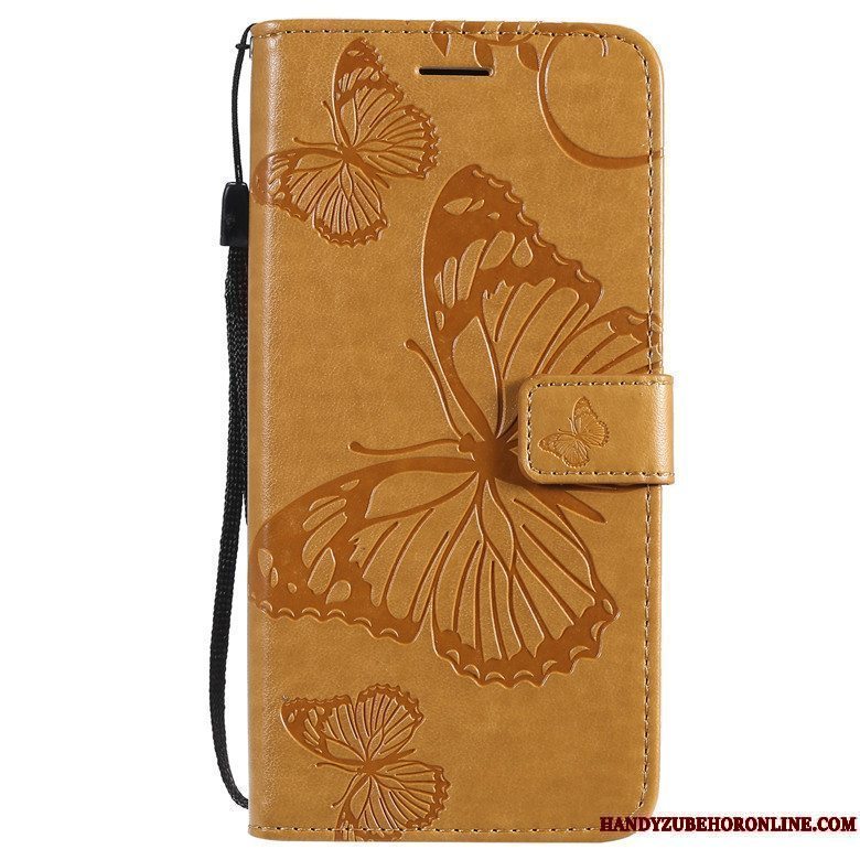 Etui Huawei P40 Lite E Beskyttelse Anti-fald Telefon, Cover Huawei P40 Lite E Folio Sommerfugl Blomster Blå