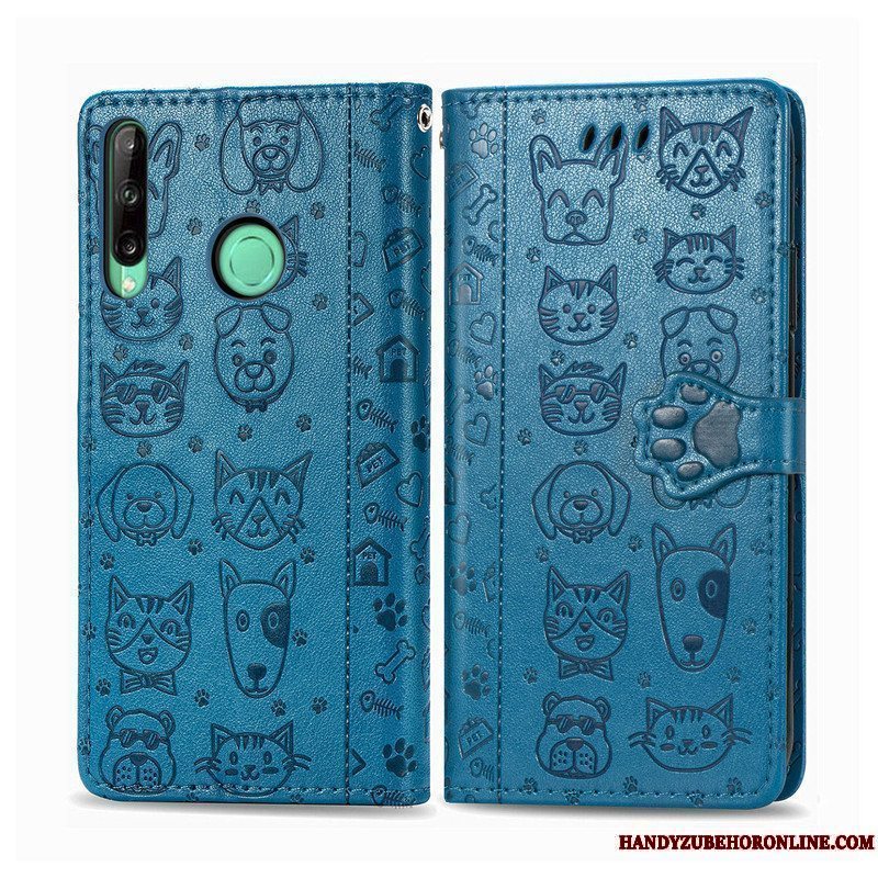 Etui Huawei P40 Lite E Folio Telefonhund, Cover Huawei P40 Lite E Cartoon Solid Farve Kat