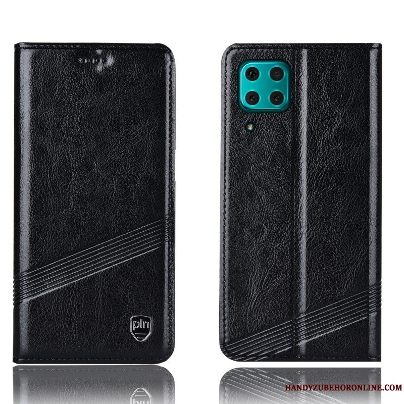 Etui Huawei P40 Lite Folio Anti-fald Telefon, Cover Huawei P40 Lite Læder Rød