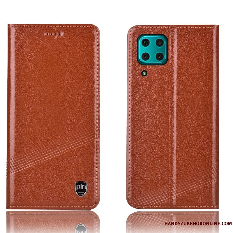 Etui Huawei P40 Lite Folio Anti-fald Telefon, Cover Huawei P40 Lite Læder Rød